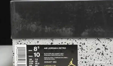 CEMENT  JORDAN BLACK - 4 (2019) BRED 0527